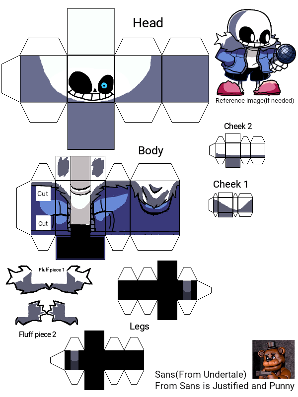 papercraft undertale sans