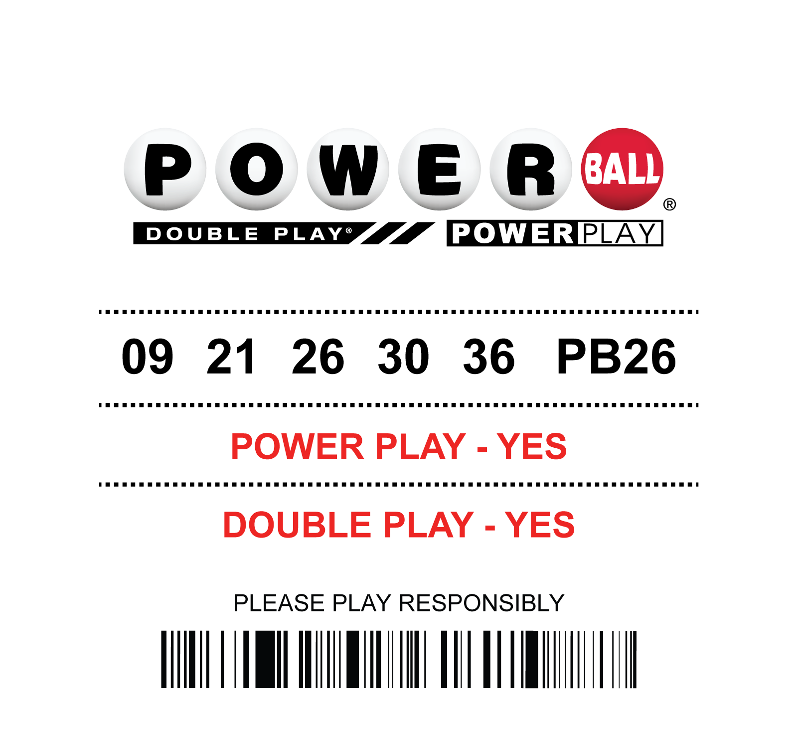 past powerball raffle numbers