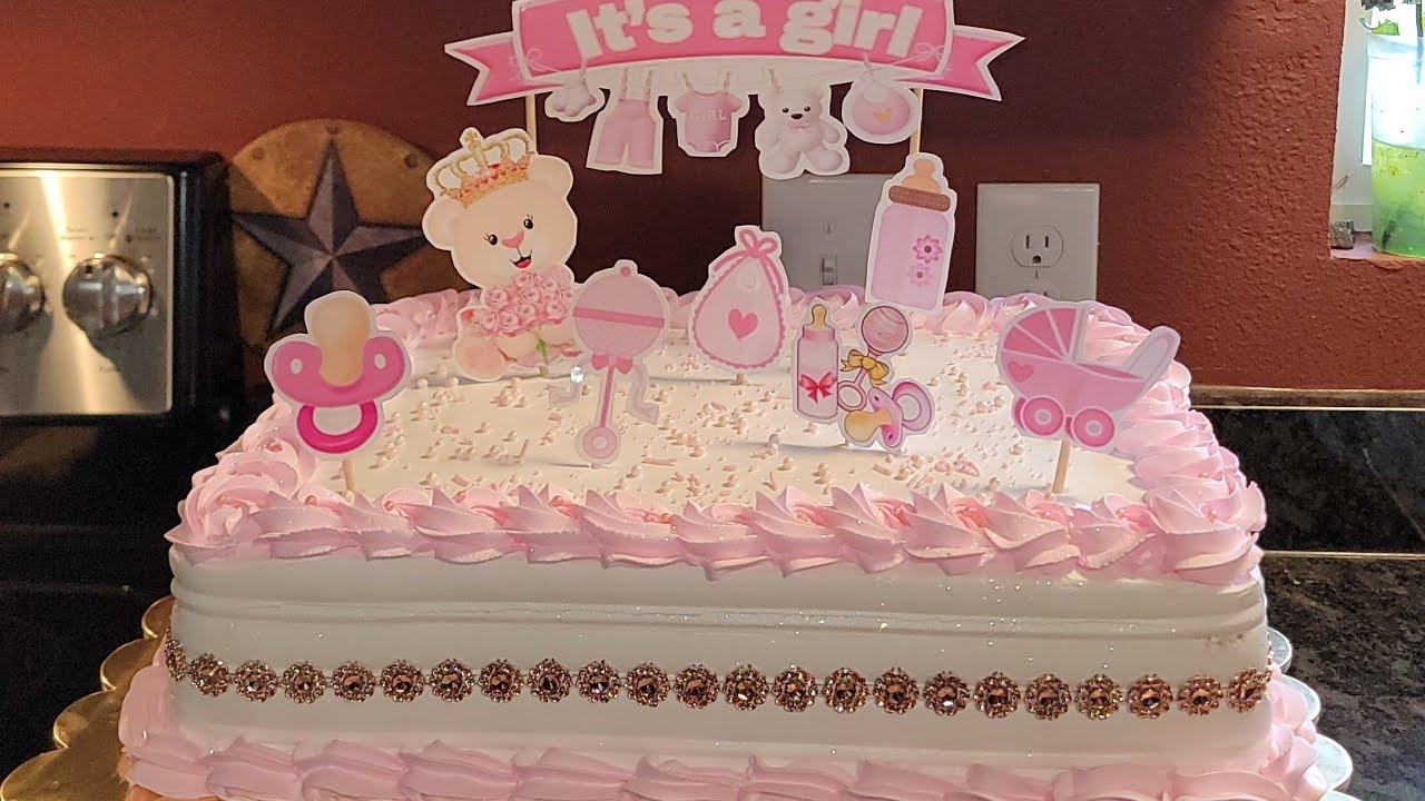 pastel baby shower niña