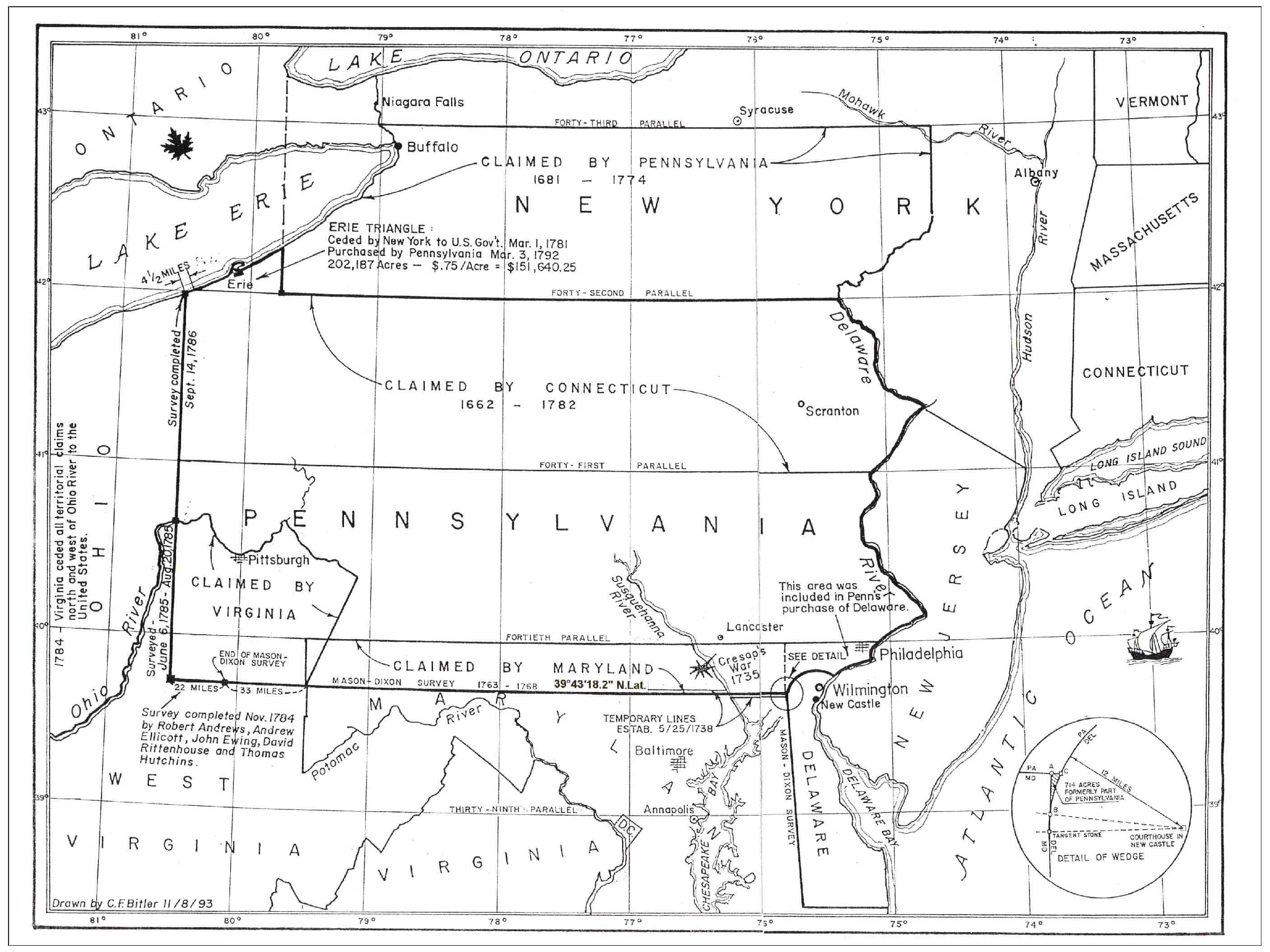 pennsylvania latitude and longitude