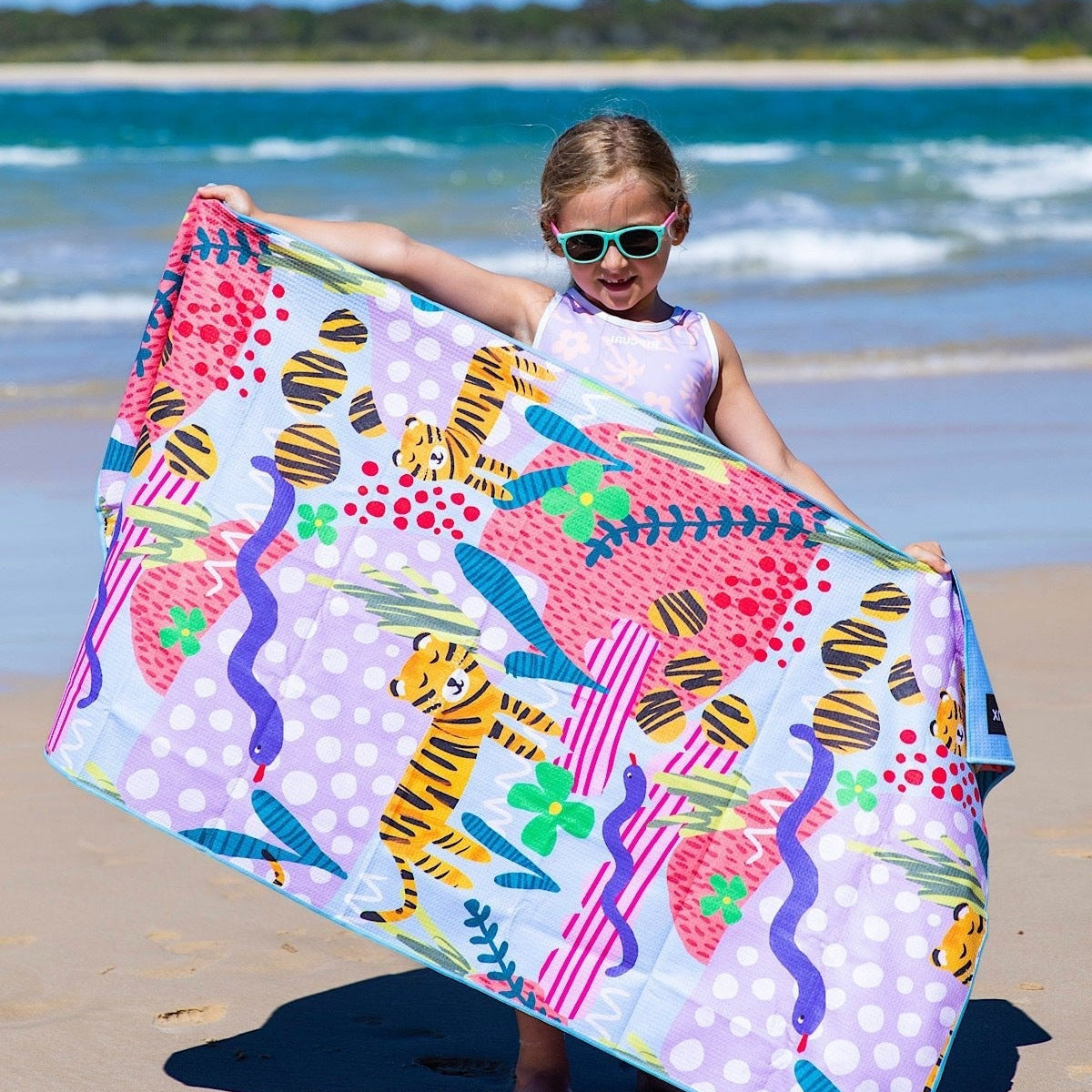 personalised kids beach towel