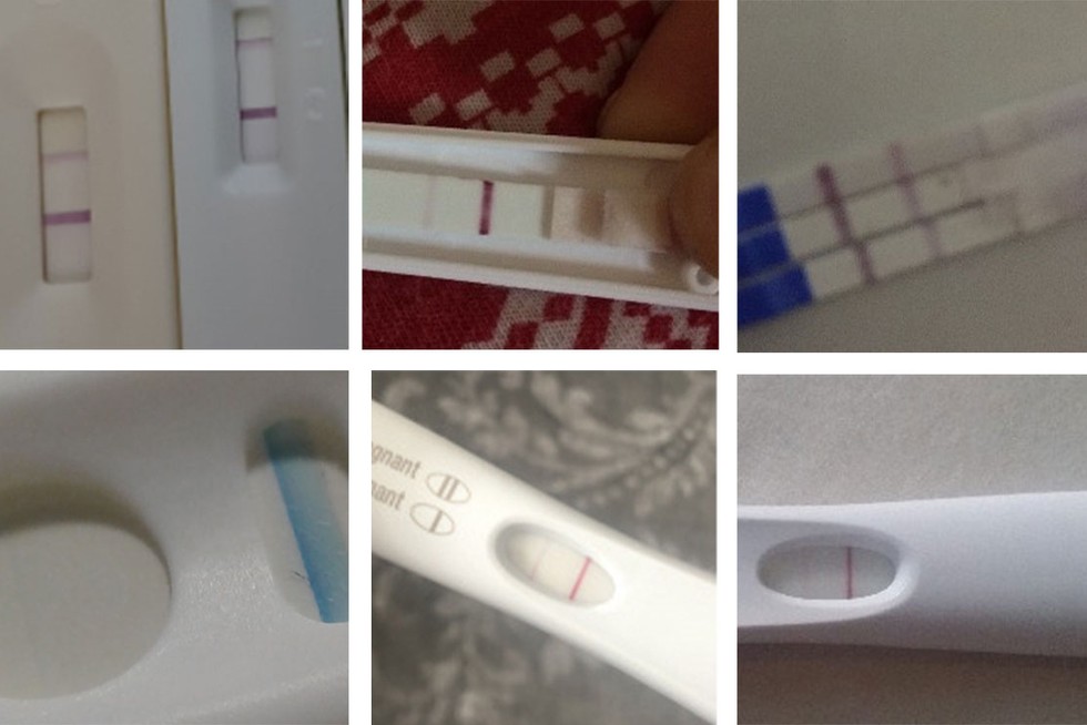 photos of faint positive pregnancy tests