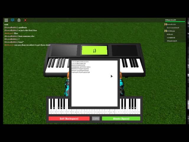 piano roblox sheets