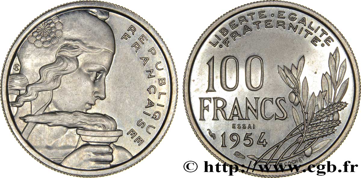 piece 100 francs 1954