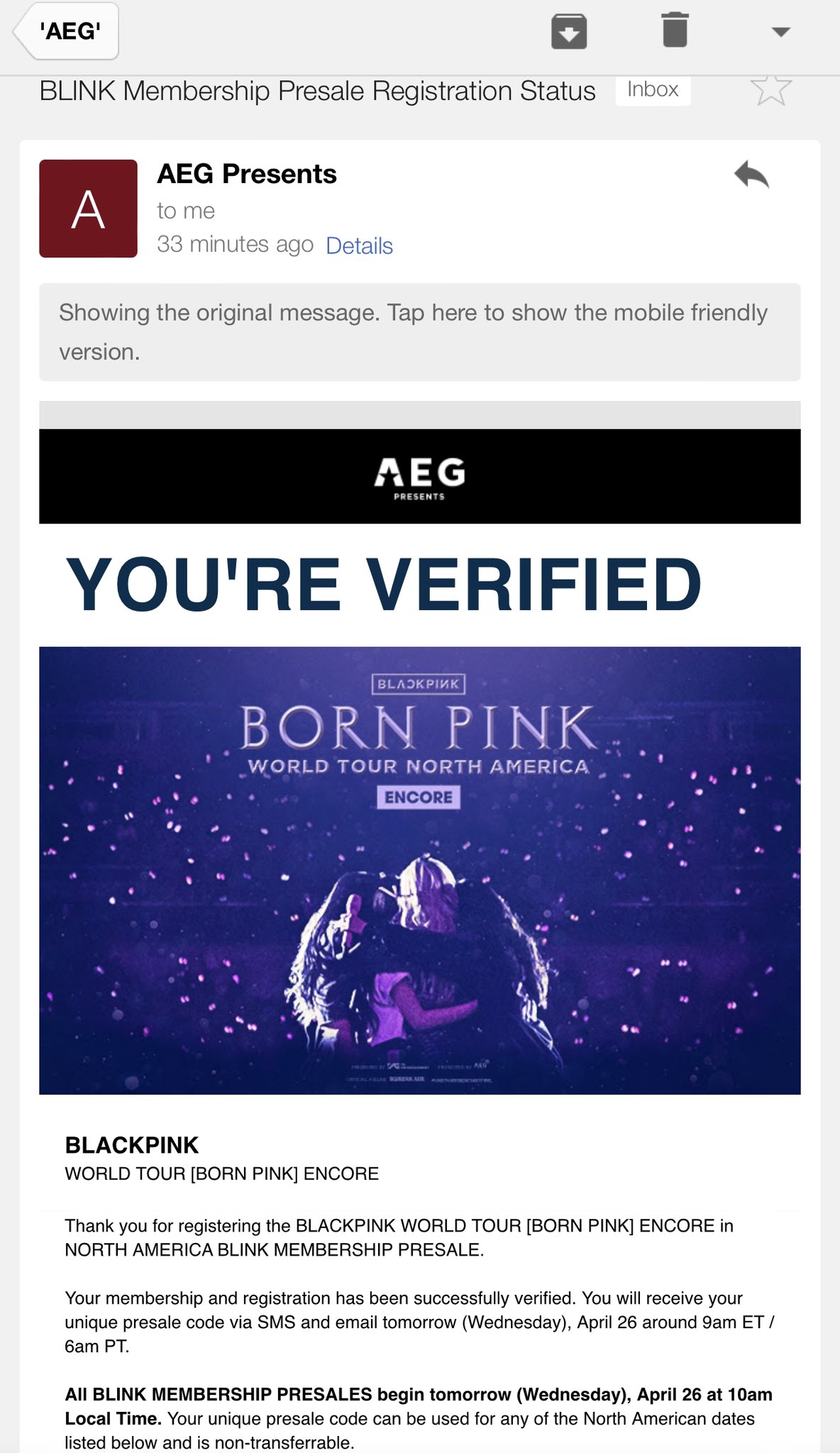 pink presale code