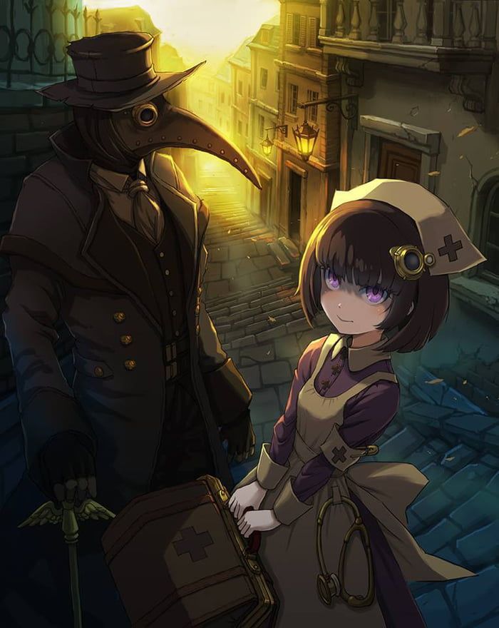 plague doctor mask anime