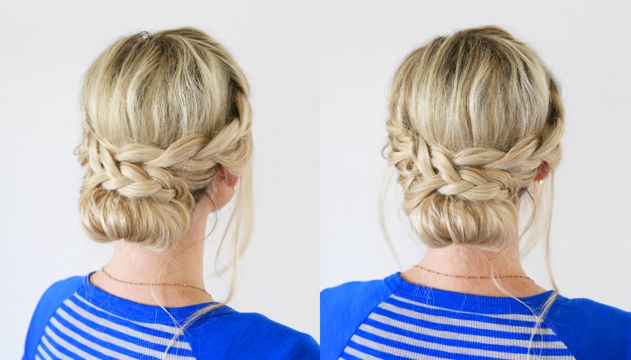 plaited updo hairstyles