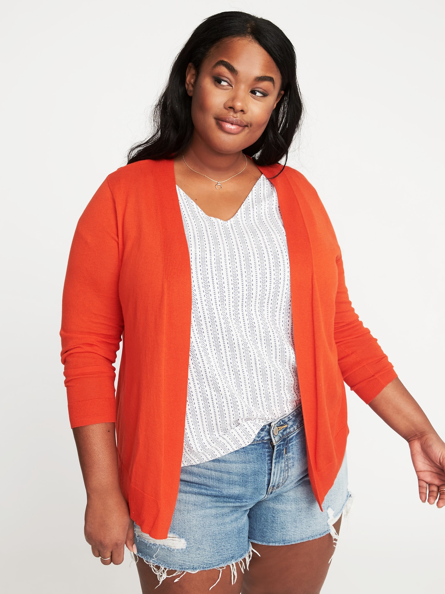 plus size orange sweater