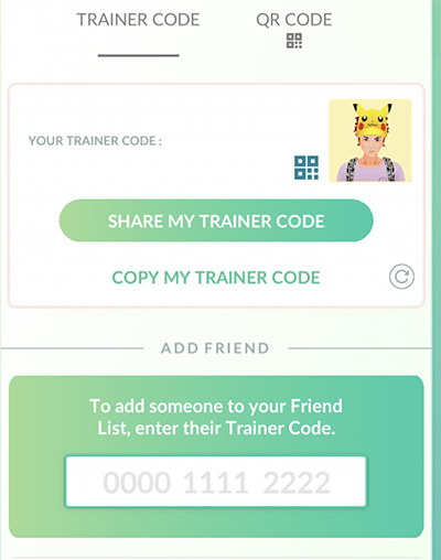 pokemon go friends codes