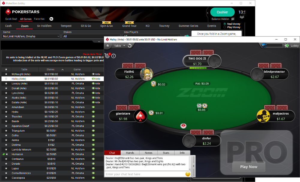 pokerstars ante up