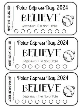 polar express ticket coloring page