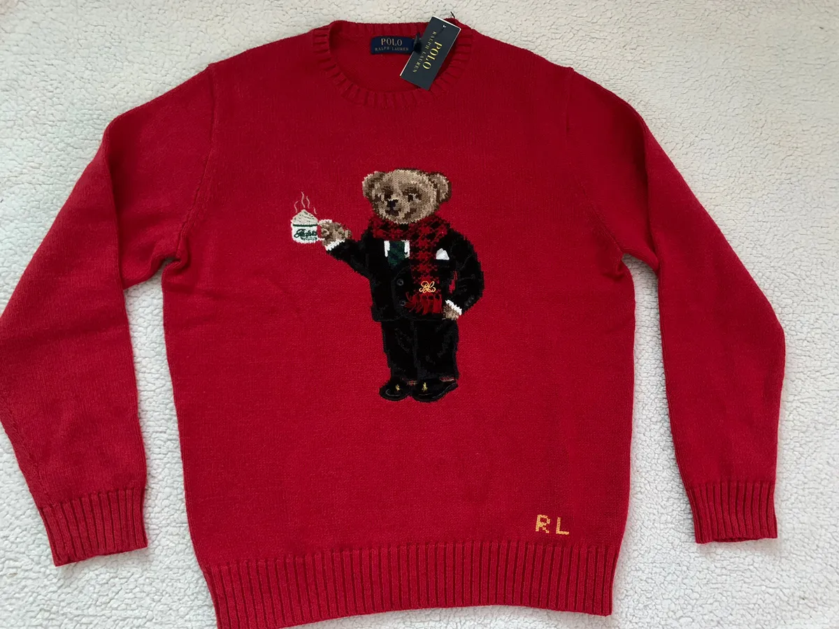 polo ralph lauren teddy bear jumper