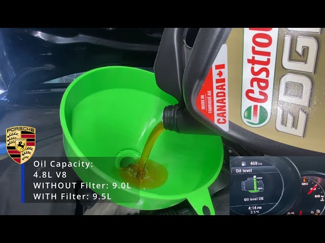 porsche cayenne 4.8 v8 engine oil capacity