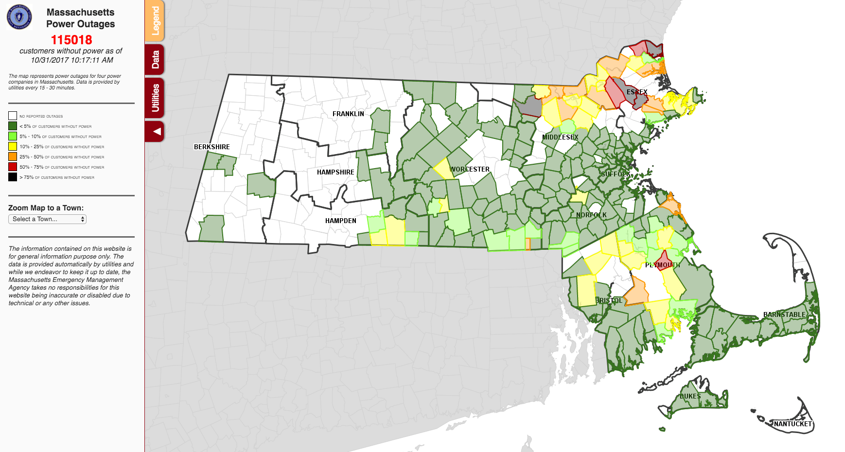 power outage wilmington ma