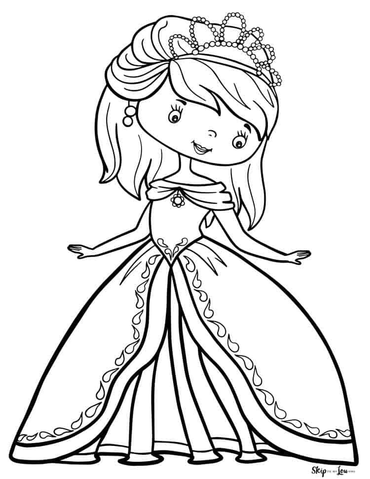 print princess coloring pages