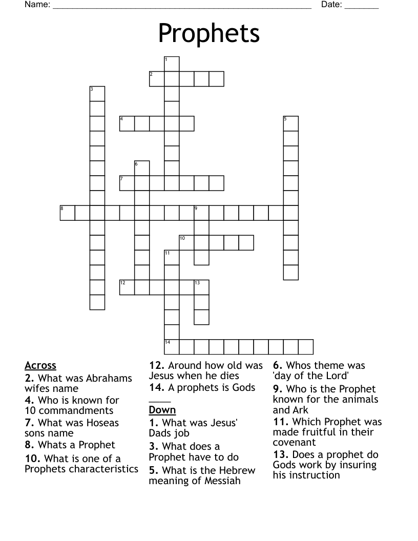prophets crossword clue