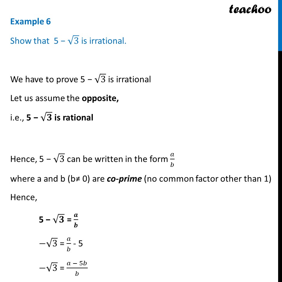 prove that root 3 and root 5 is irrational