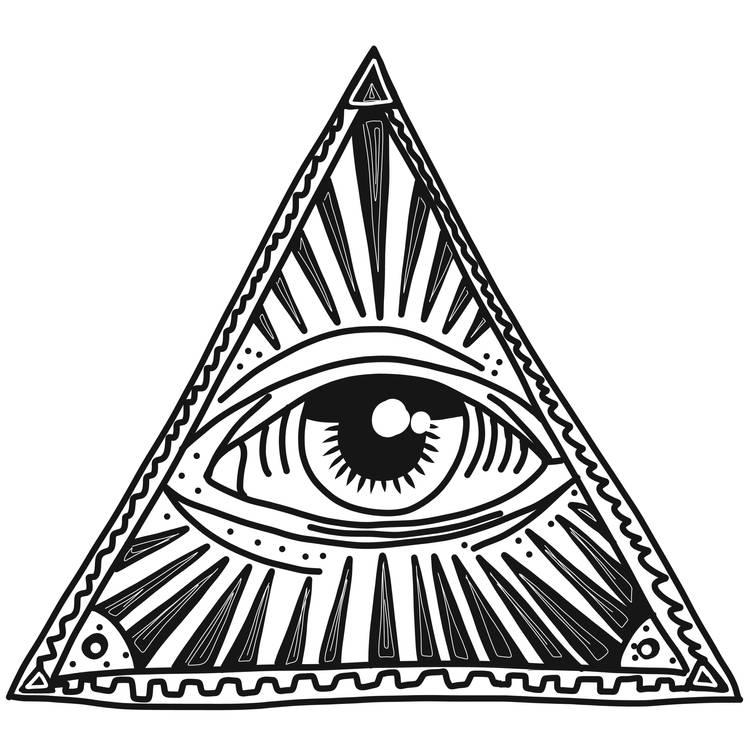 pyramid tattoo stencil