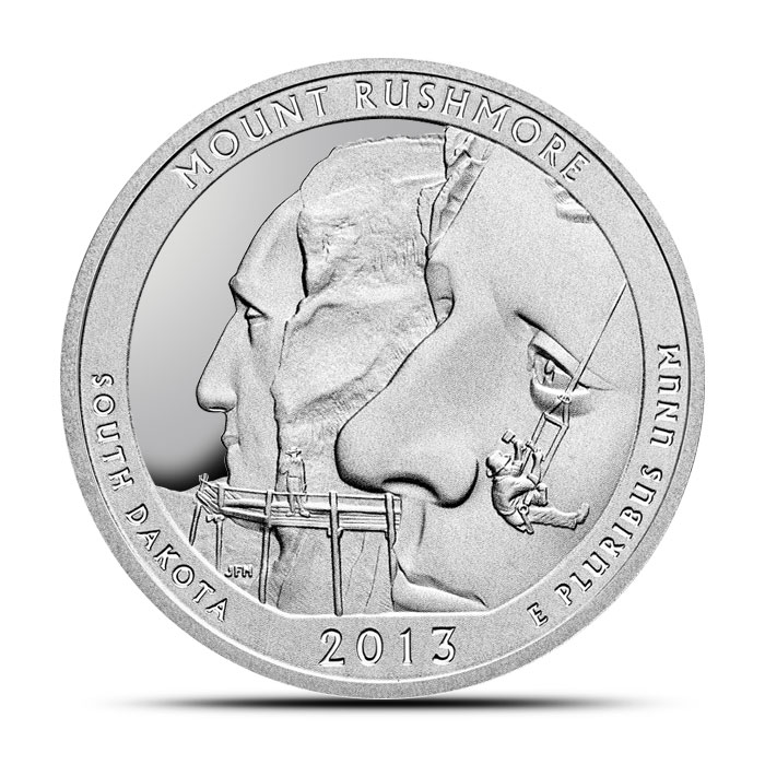 quarter dollar 2013 mount rushmore