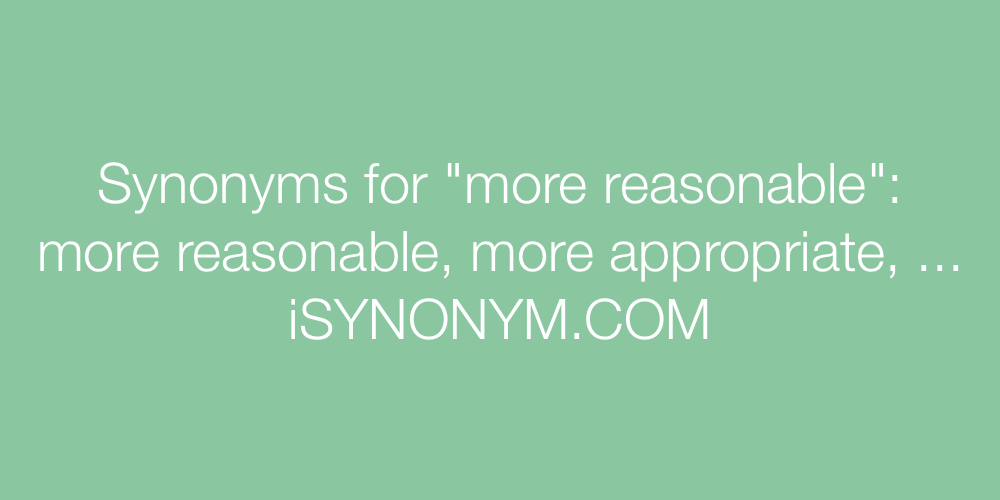 reasonable syn