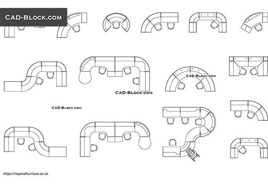 reception table cad block