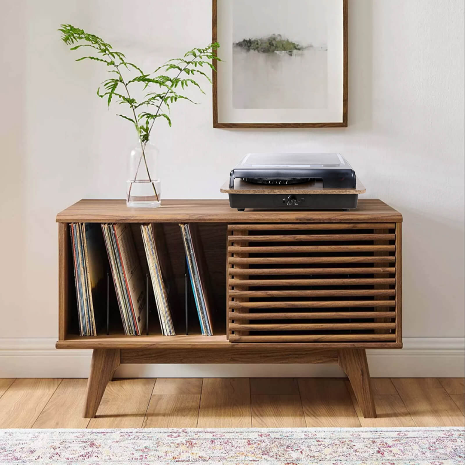 record player with cabinet