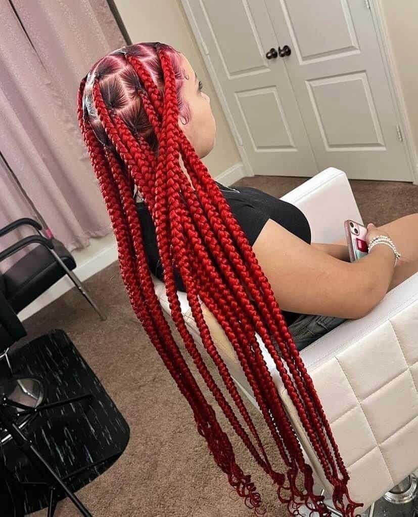 red braids