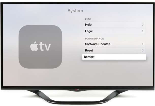 restart apple tv