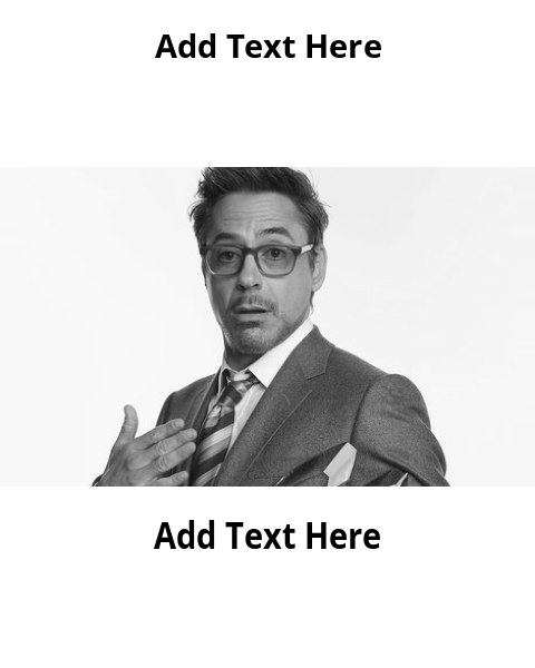 robert downey jr black and white meme