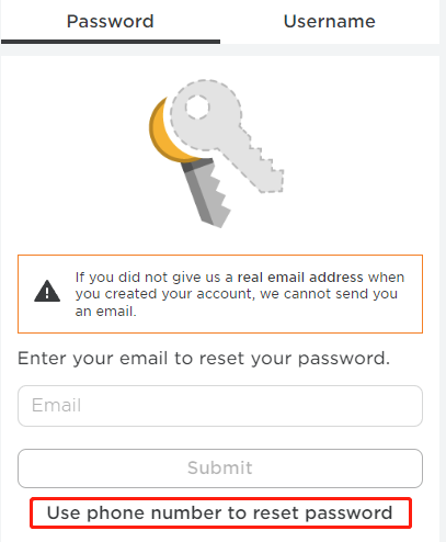 roblox password reset