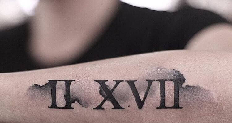 roman numeral lettering for tattoo