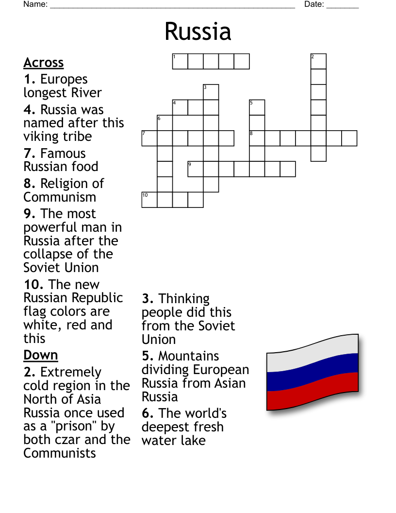 russian region crossword clue