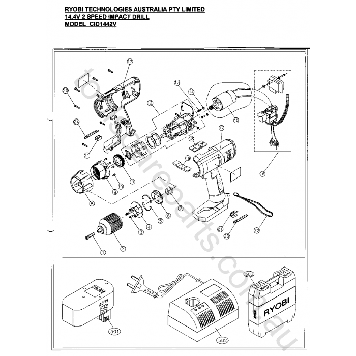 ryobi australia spare parts