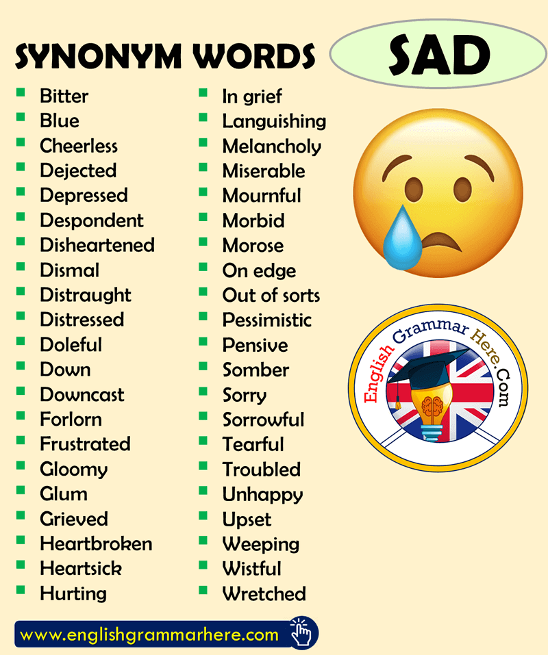 sad ka synonyms