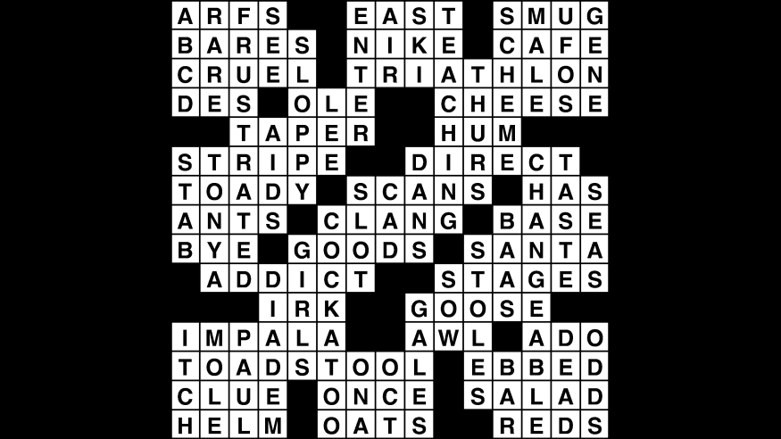 sadistic crossword clue