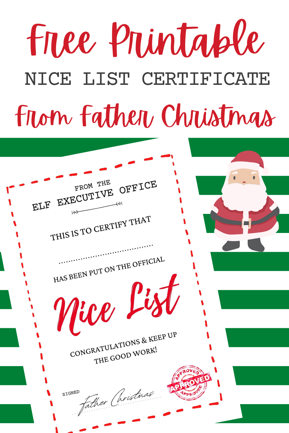 santa nice list template