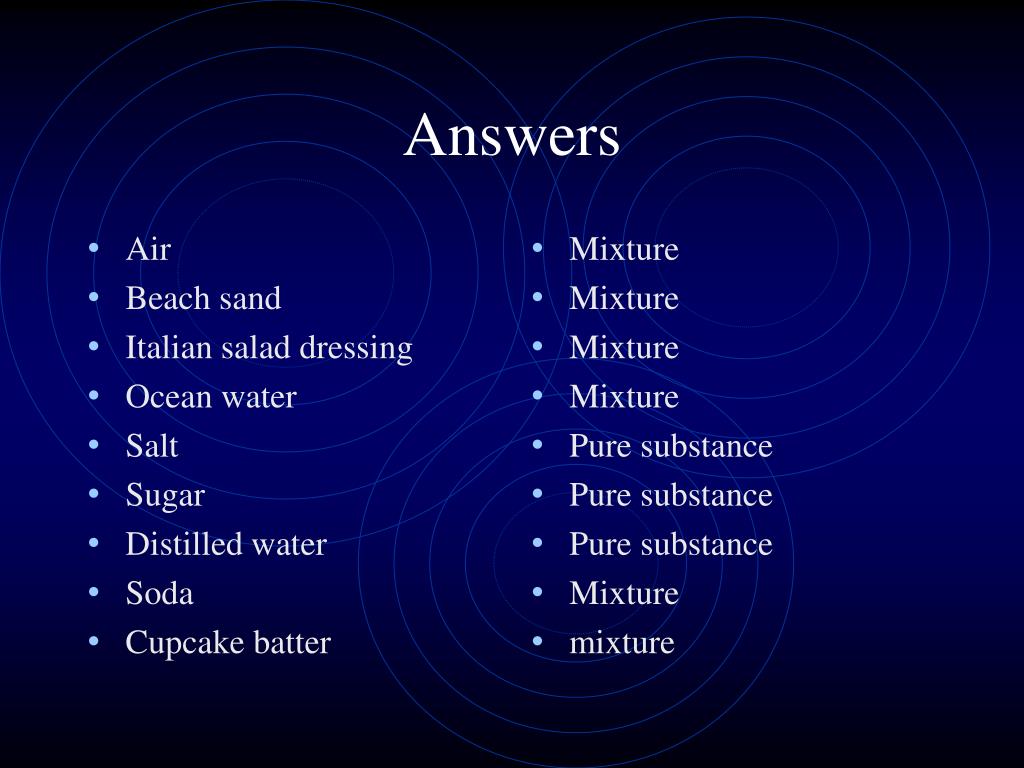 seawater mixture or pure substance