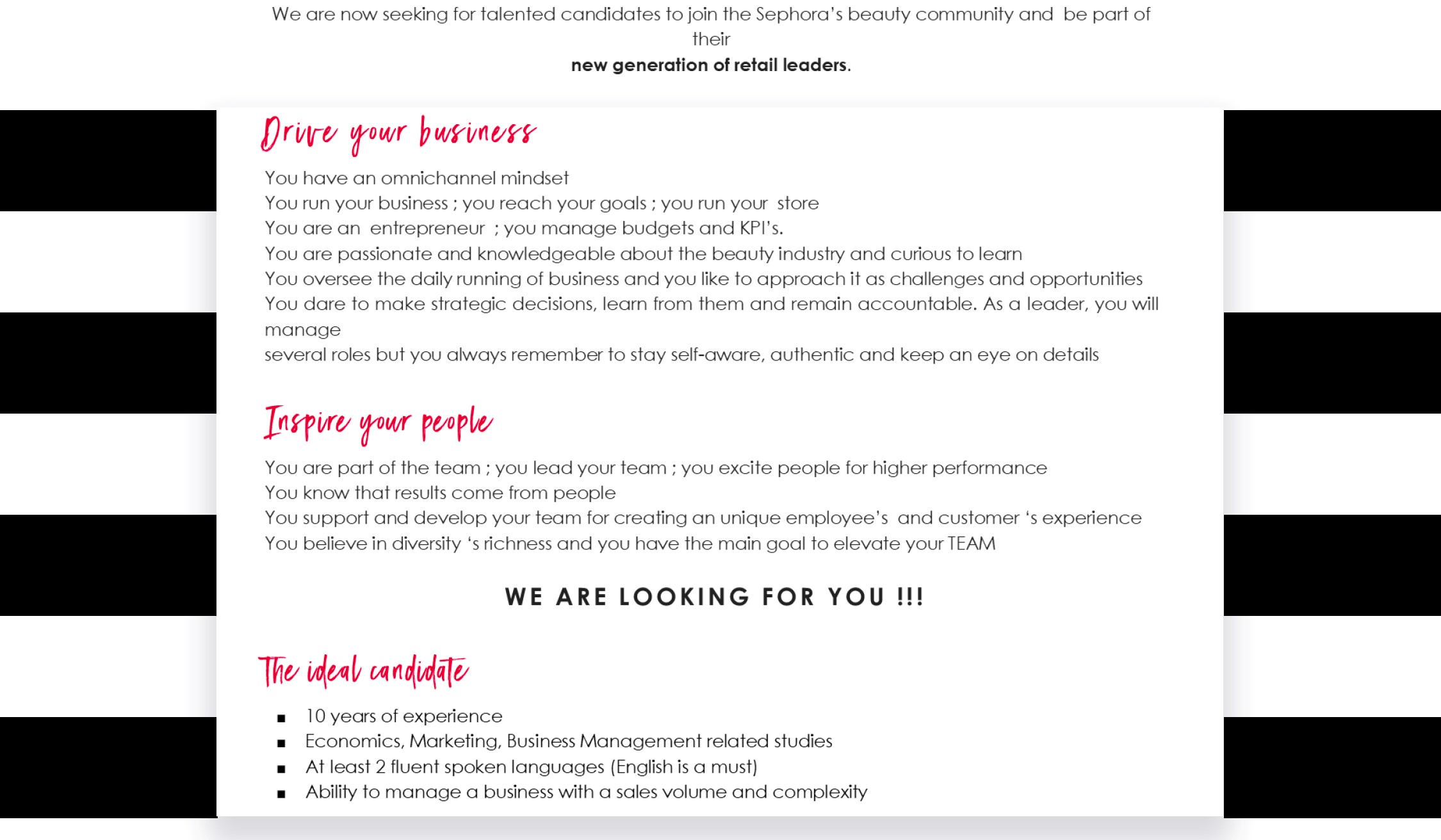 sephora job application