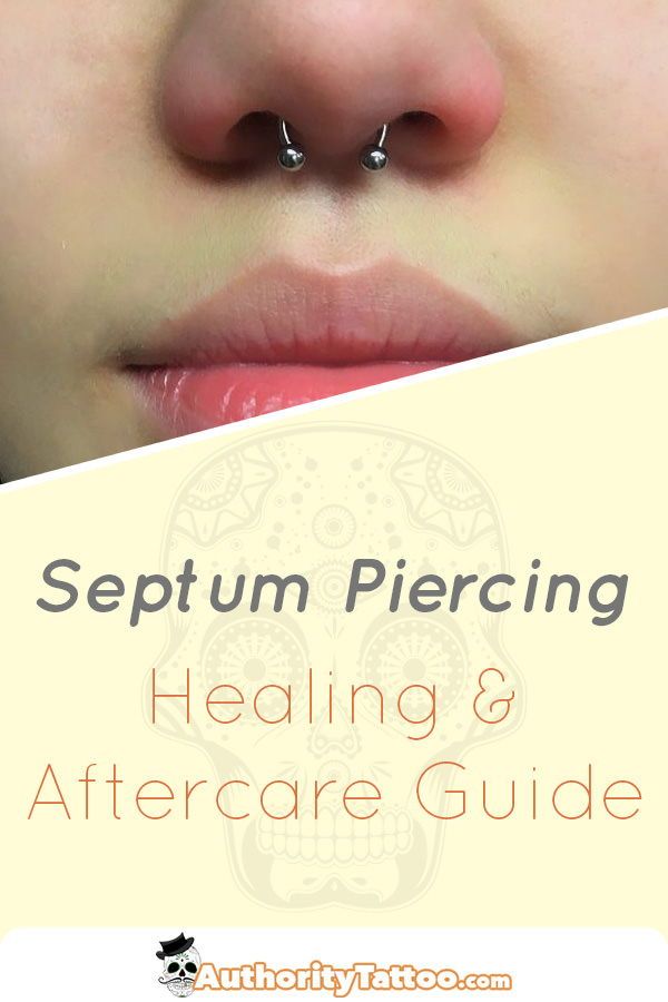 septum piercing healing stages