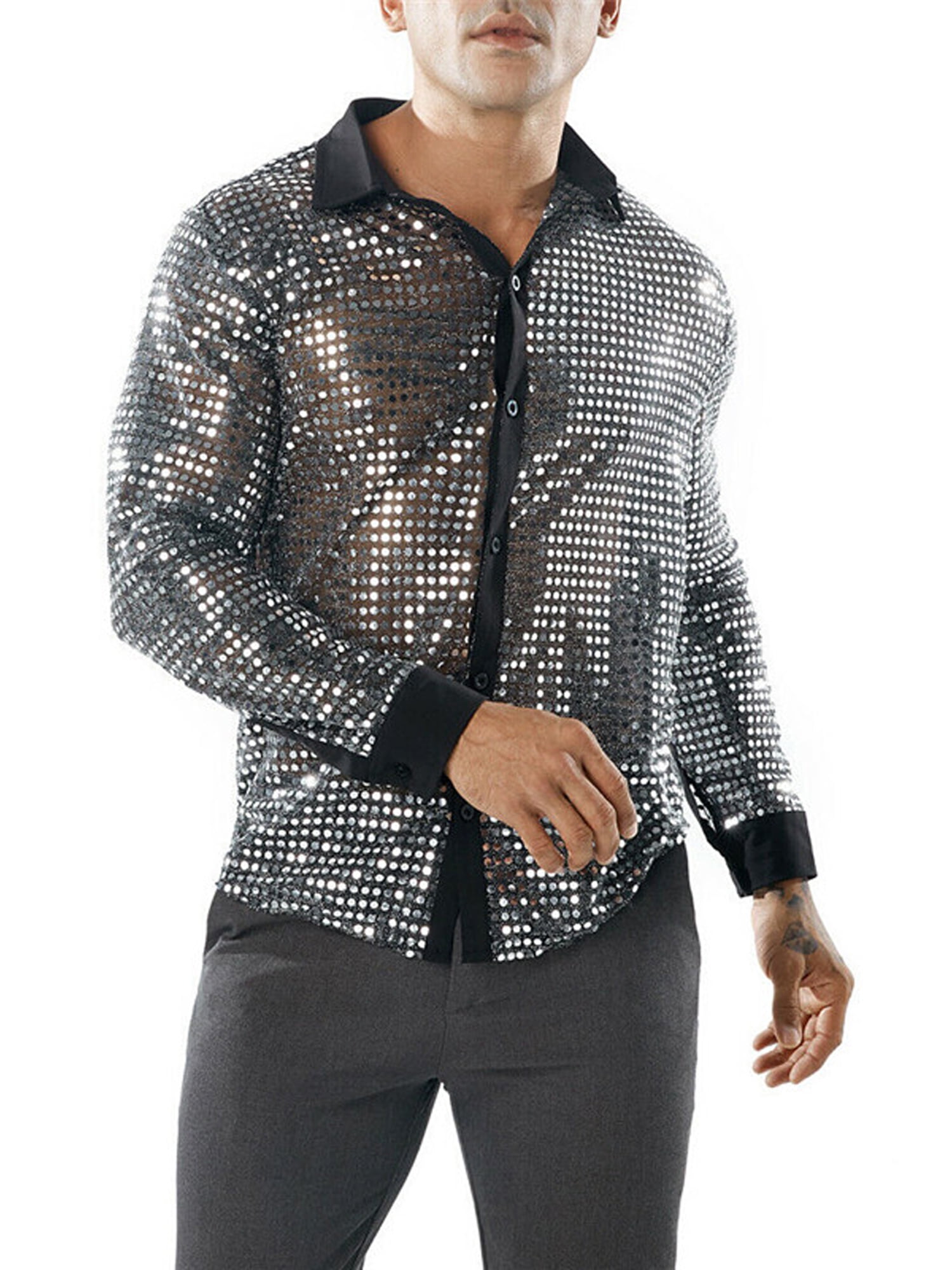 sequin shirt men