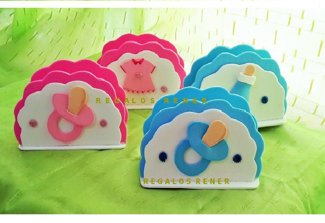 servilleteros de baby shower