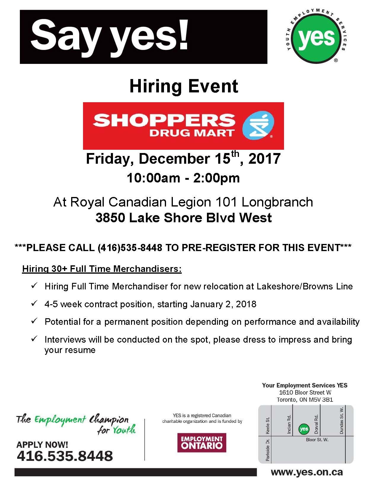 shoppers drug mart positions