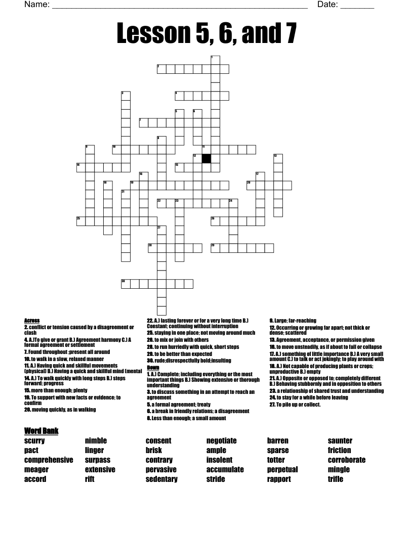 short play crossword clue 7 6
