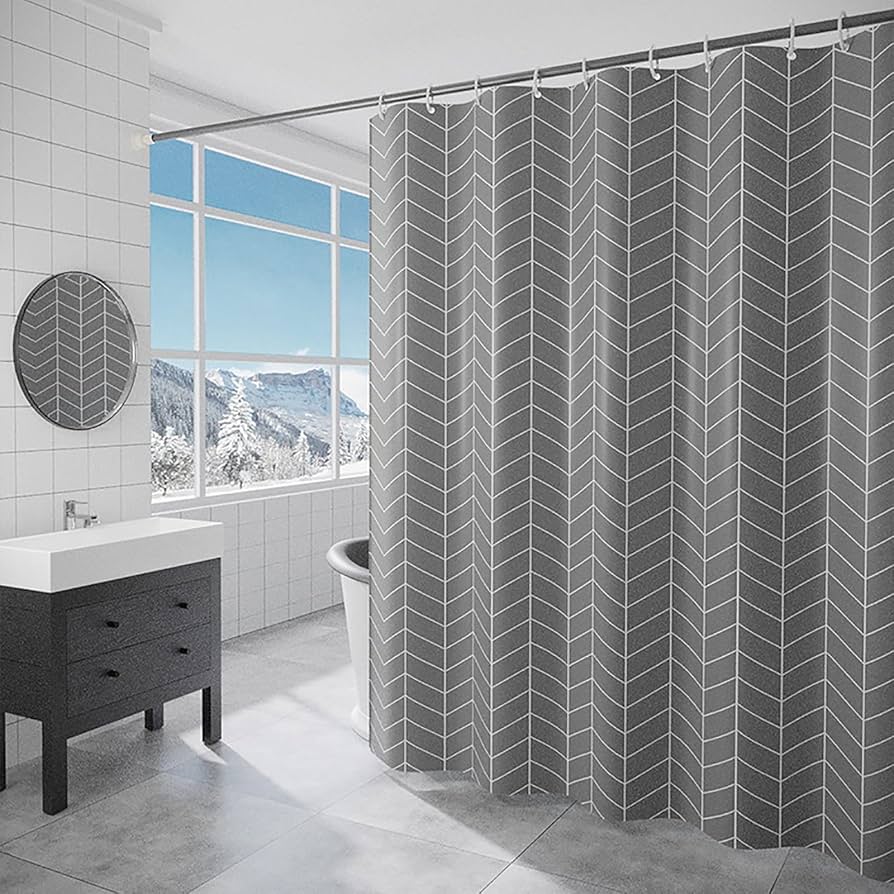 shower curtain and liner