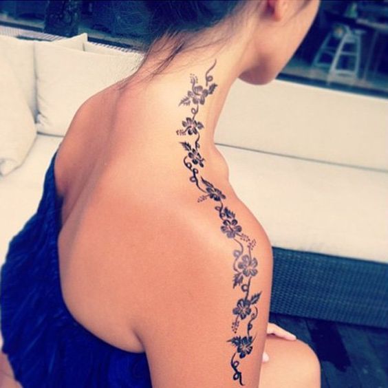 side shoulder tattoos for women