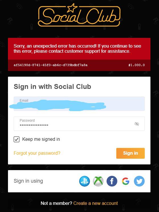 sign in rockstar social club