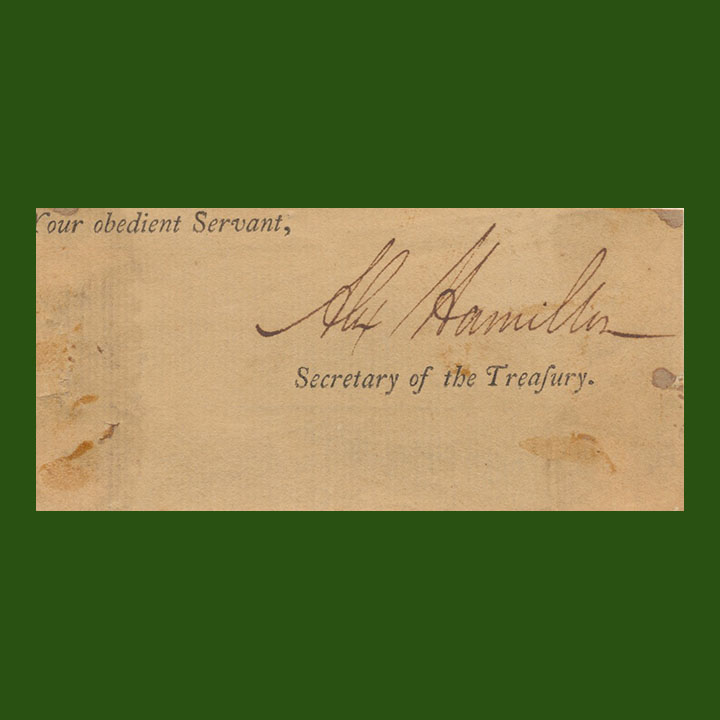 signature of alexander hamilton