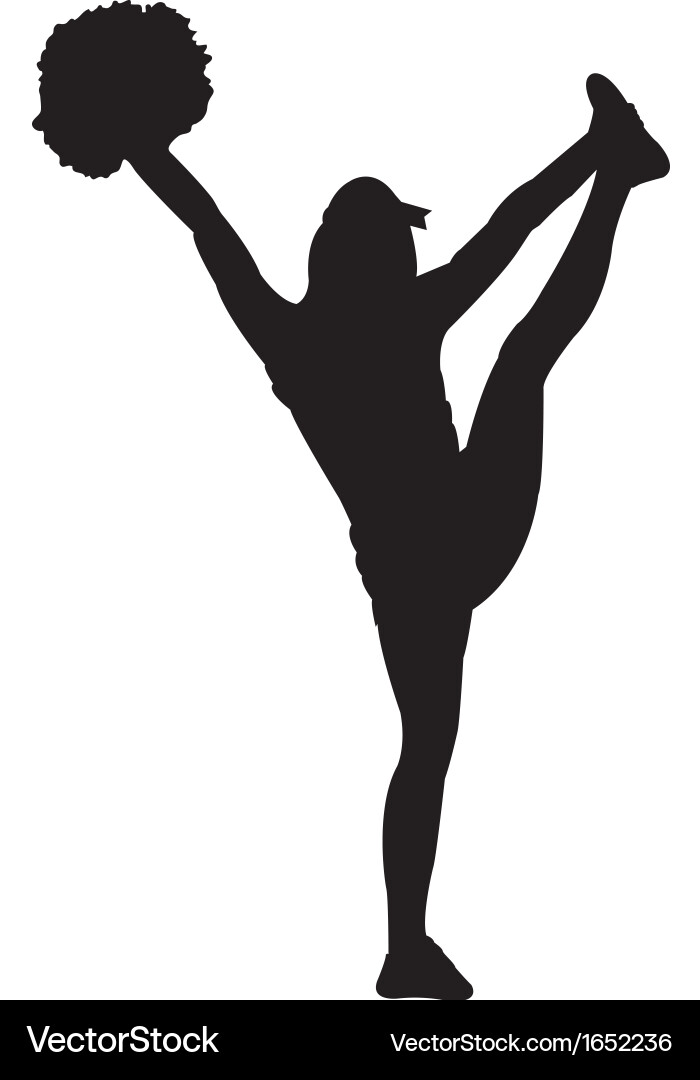 silhouette of cheerleader