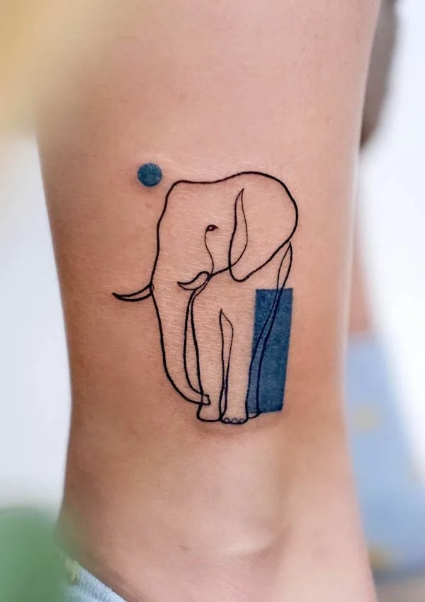 simple elephant tattoo