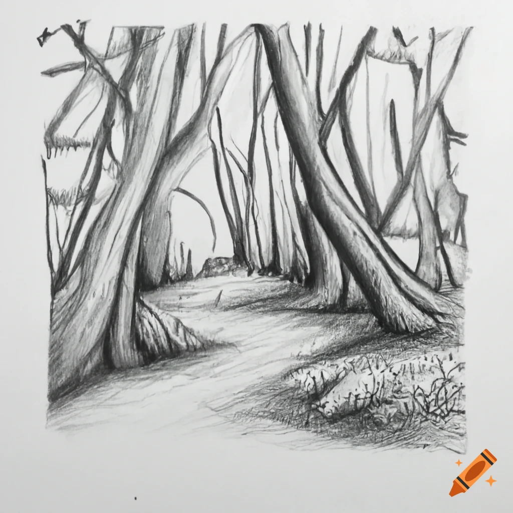 simple forest sketch